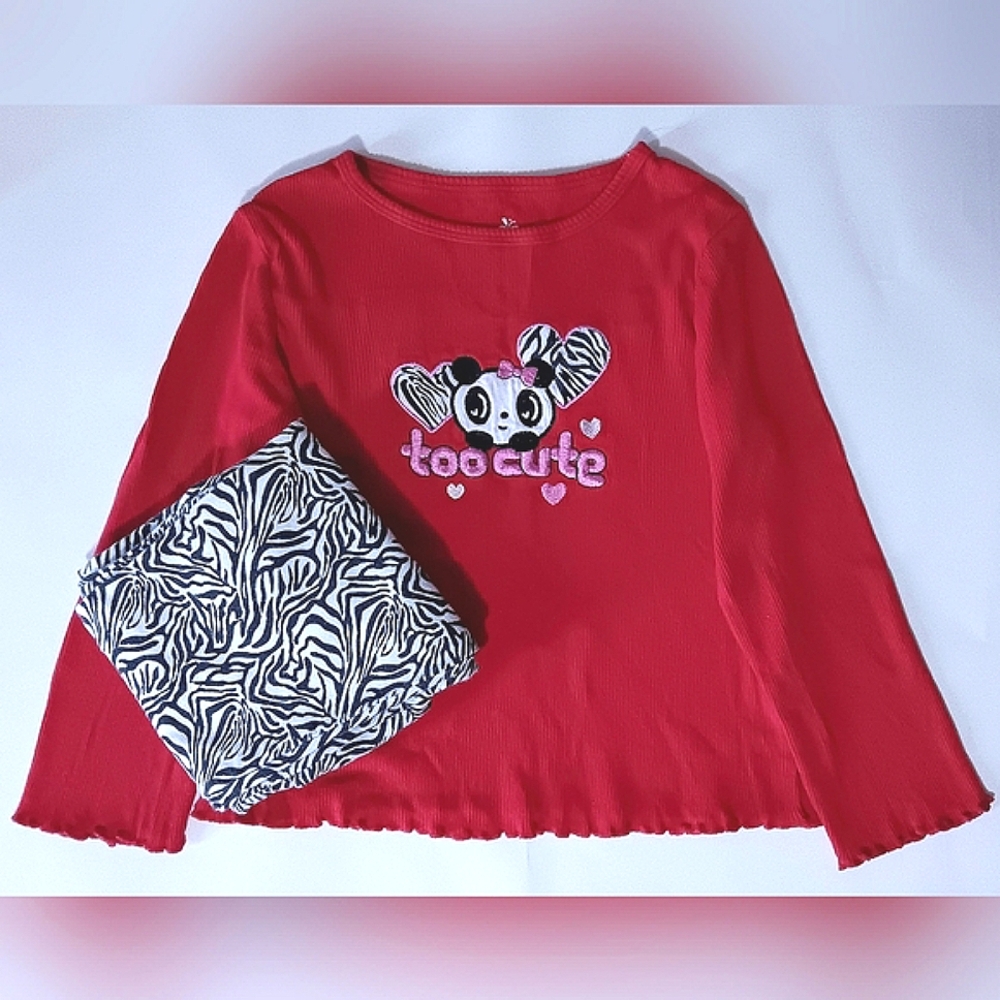 Okie Dokie Red and Black Zebra Matching Set